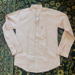 RRL Double RL Men's Striped Button-Down Shirt Large